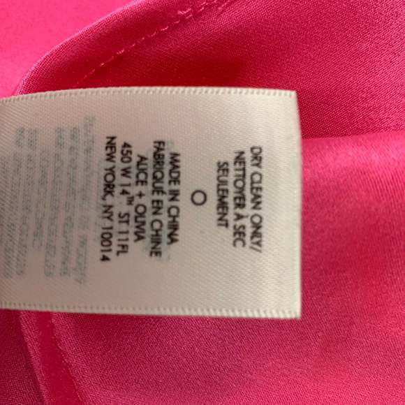 ALICE + OLIVIA Pink Triacetate Blend Solid A-Line Skirt - Picture 6 of 6